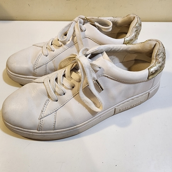 Kate Spade  ♠️ New York women's White Leather Casual lace-up Sneaker 9B - Picture 5 of 14